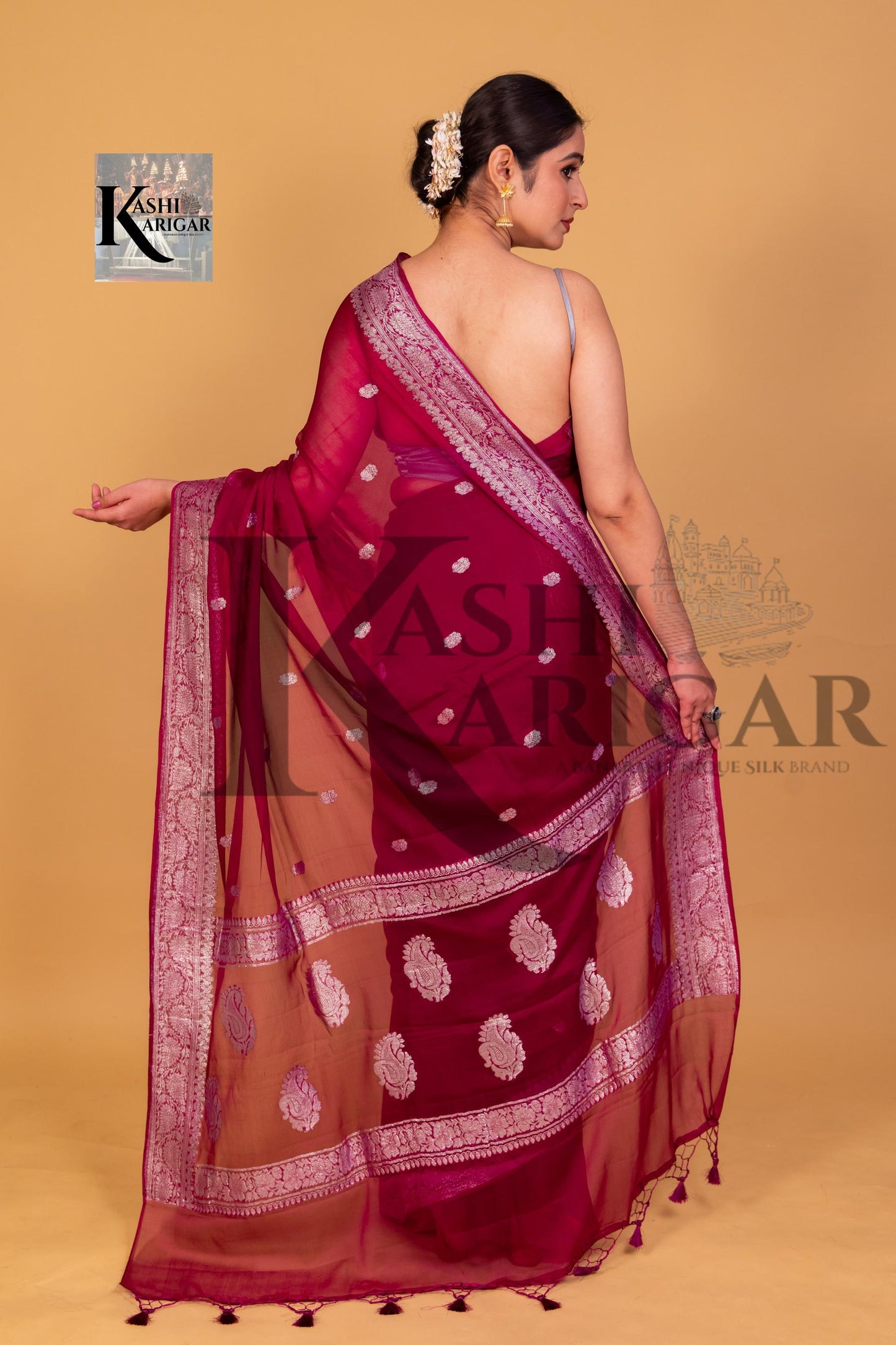 Pure Georgette Banarasi Saree