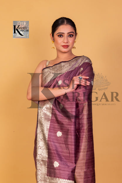 Tusser silk Banarasi Saree