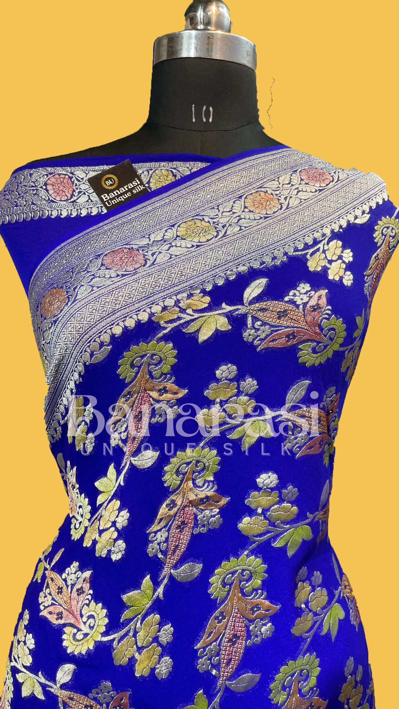 Khaddi Georgette Handloom Banarasi Saree