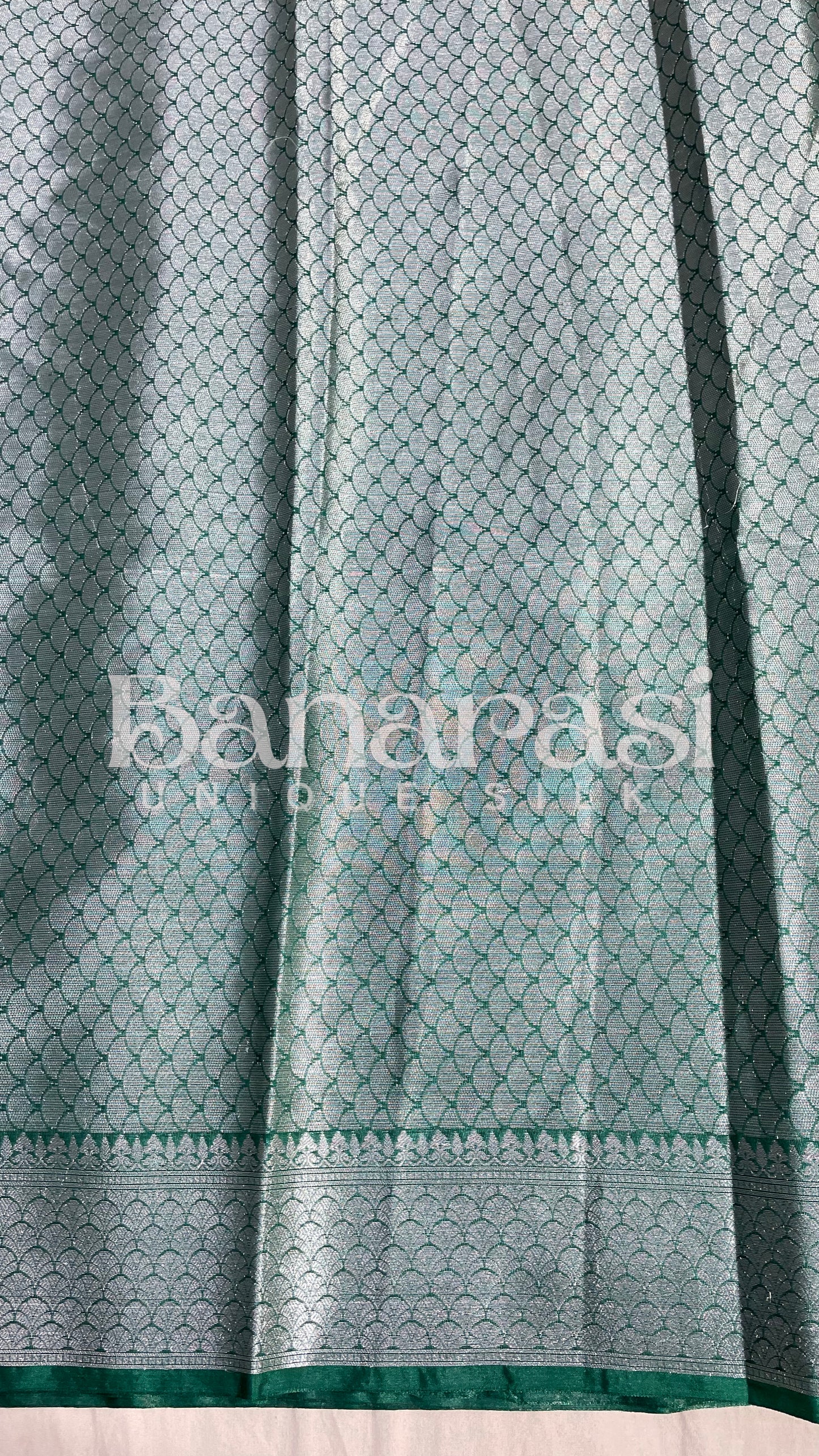 Green Chiniya Katan Soft Silk Banarasi Saree