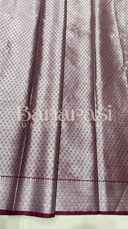 Maroon Chiniya Katan Soft Silk Banarasi Saree