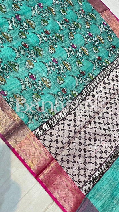 Cottan Silk Banarasi Saree All Over Weaving With Meenakari