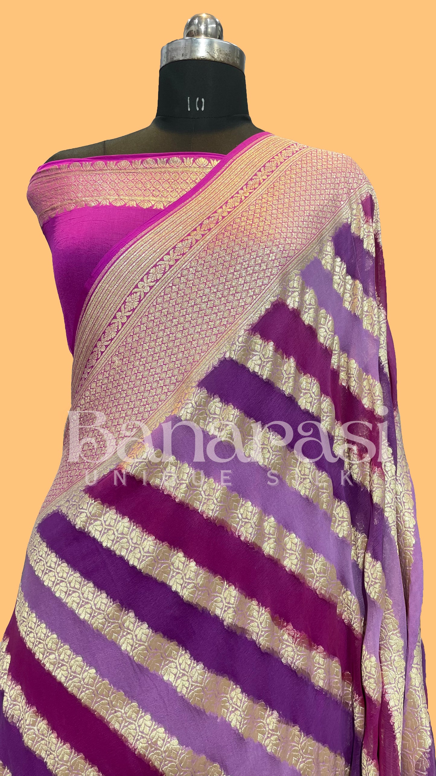 Rangkat Khaddi Georgette Handloom Banarasi Saree